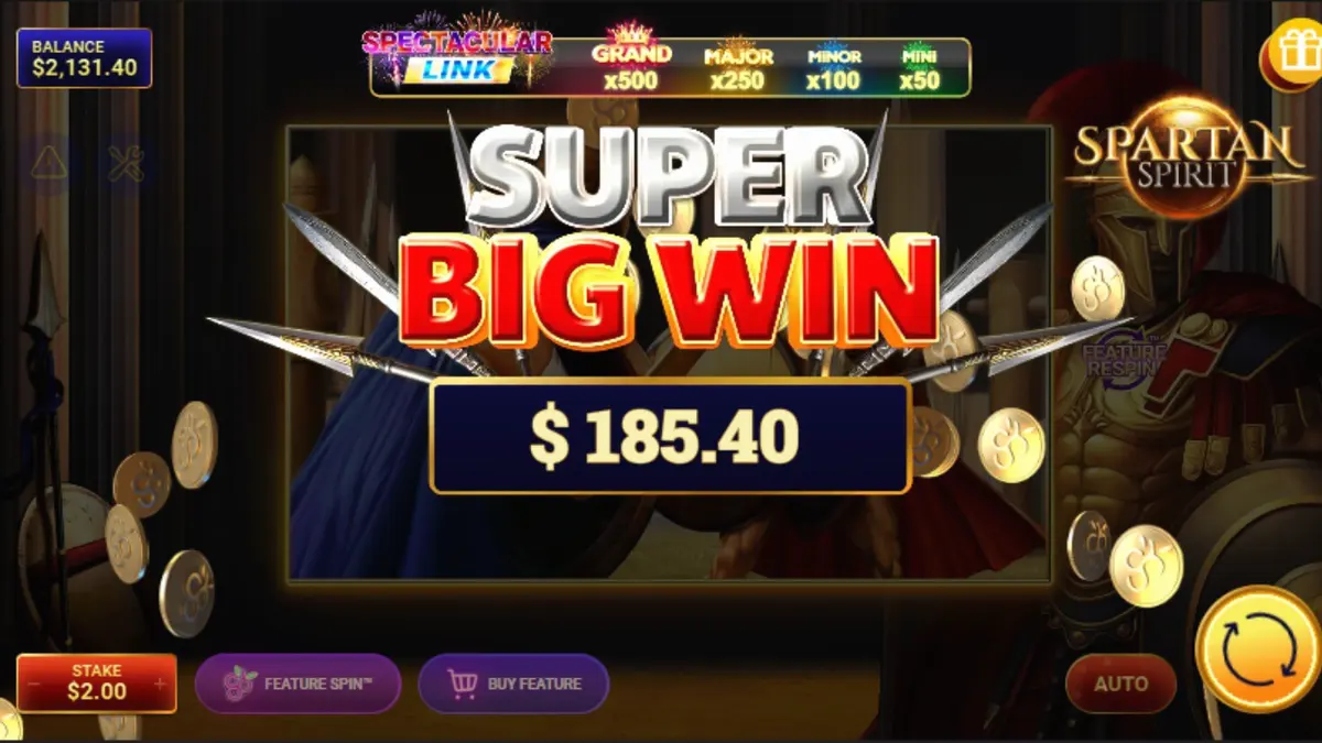 Prajurit Spartan dalam latar belakang pertempuran slot Spartan Spirit